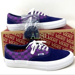 🌸Sale🌸 VANS Era Pro Baker Kader Check Purple Canvas Womens Size 9 VN0A45JASWA